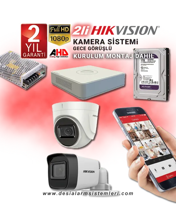 2li Kamera Seti Hikvision